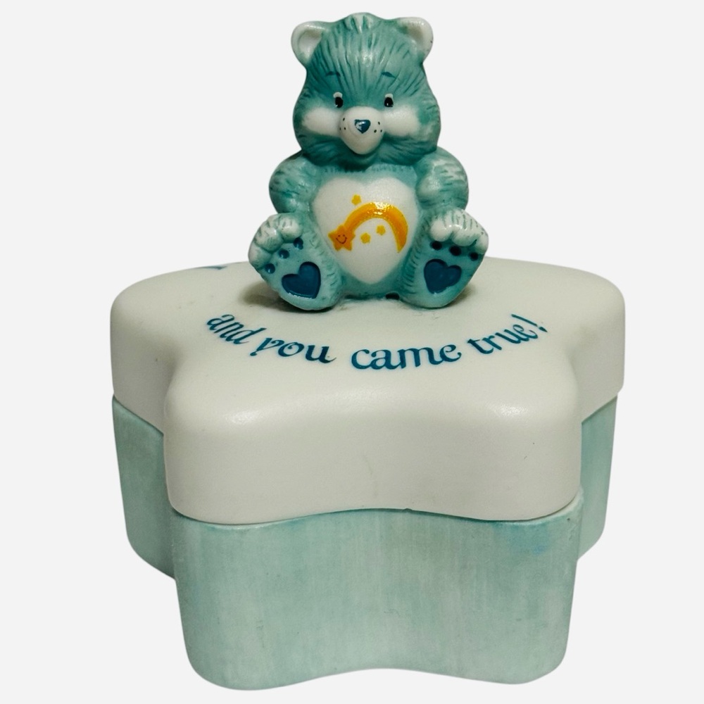 Vintage Care Bears Wish Bear Star Shaped Trinket Box American Greetings 1983